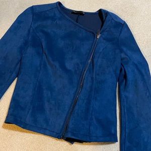 Noir cropped faux deuce moto jacket